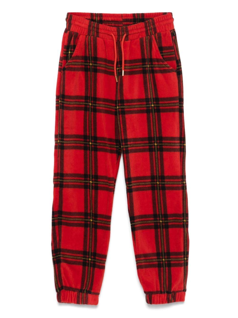 Pantaloni sportivi per bambino Mini Rodini rossi tartan – Accessorio premium elegante
