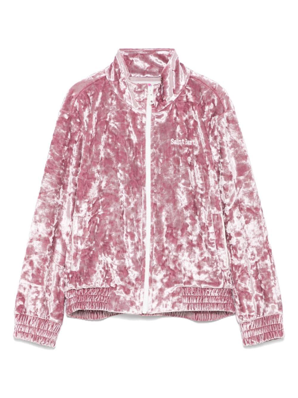 Felpa sportiva con orlo elasticizzato per bambina MC2 Saint Barth Kids rosa con collo alto – Accessorio premium elegante