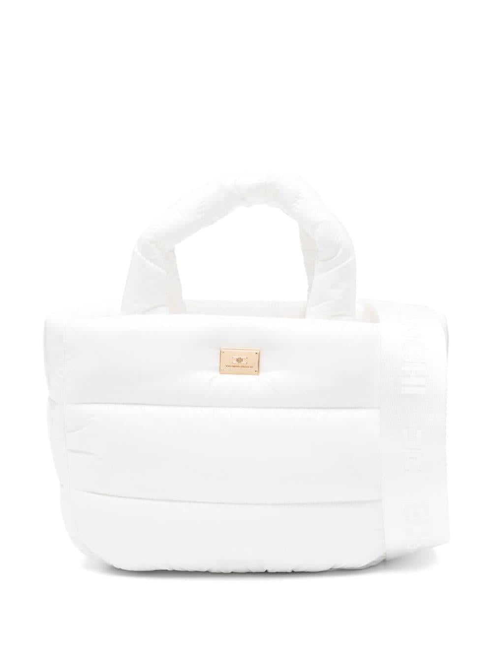 Borsa tote per bambina Elisabetta Franchi La Mia Bambina bianco con design imbottito – Accessorio premium elegante