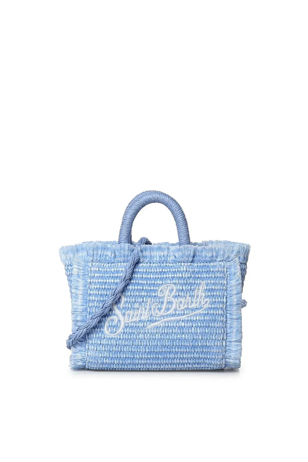 Borsa Vanity Micro Straw cielo
