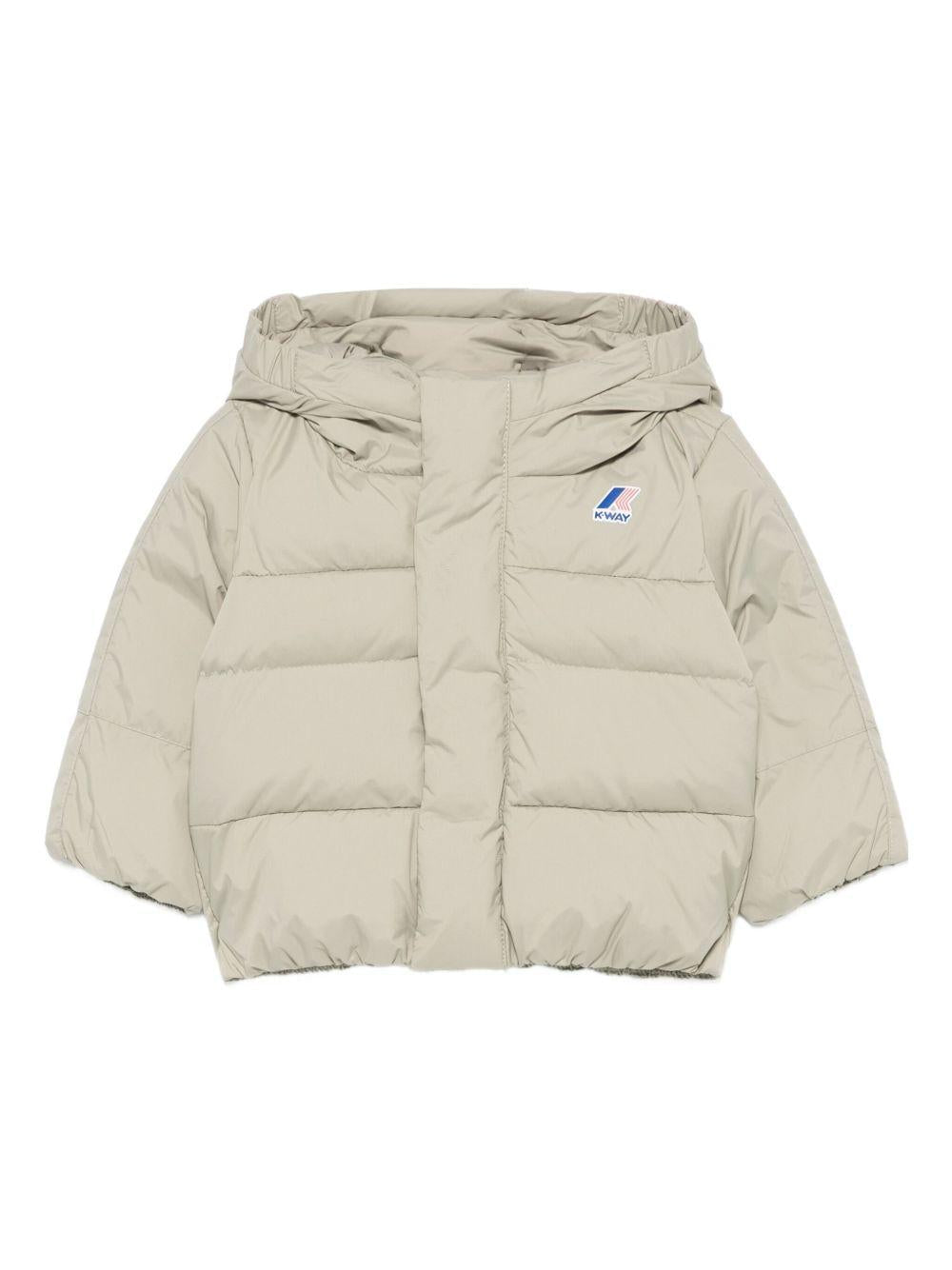 Giubbino per neonati K-Way Kids beige con design trapuntato – Accessorio premium elegante