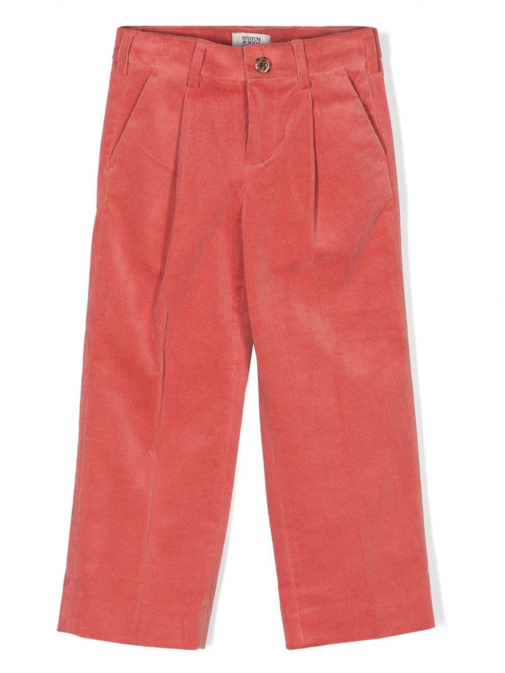 Pantaloni dritti per bambina Scotch & Soda rosa con passanti – Accessorio premium elegante