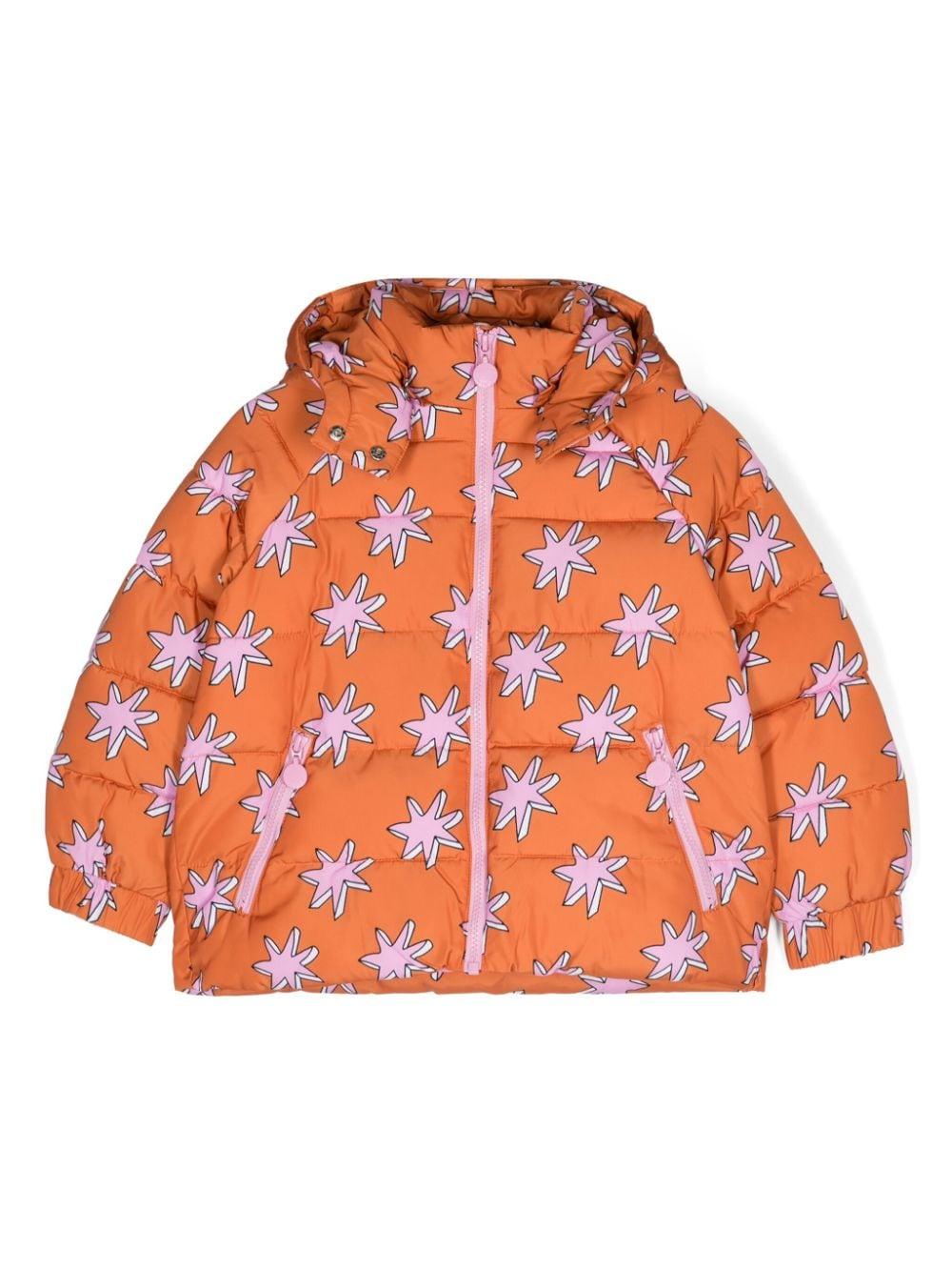Piumino per bambina Stella McCartney Kids arancione con stampa grafica – Accessorio premium elegante