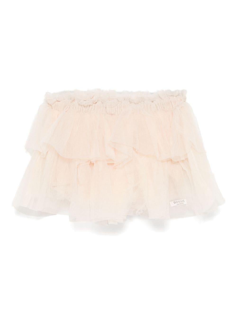 Gonna tutù bassa per neonata Donsje beige con elastico in vita – Accessorio premium elegante