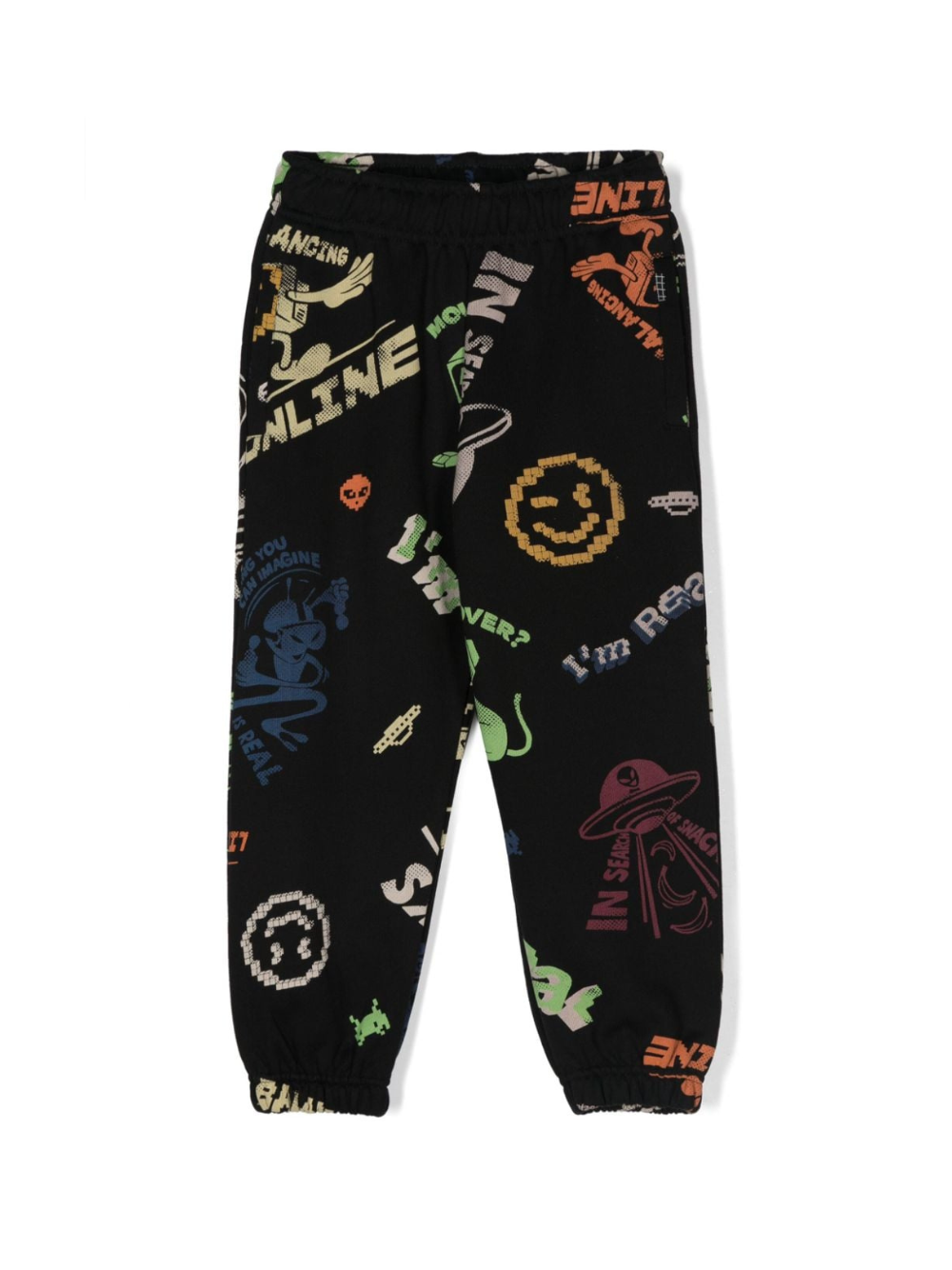 Pantaloni sportivi Adan per bambino Molo nero con dettaglio tasca finta – Accessorio premium elegante