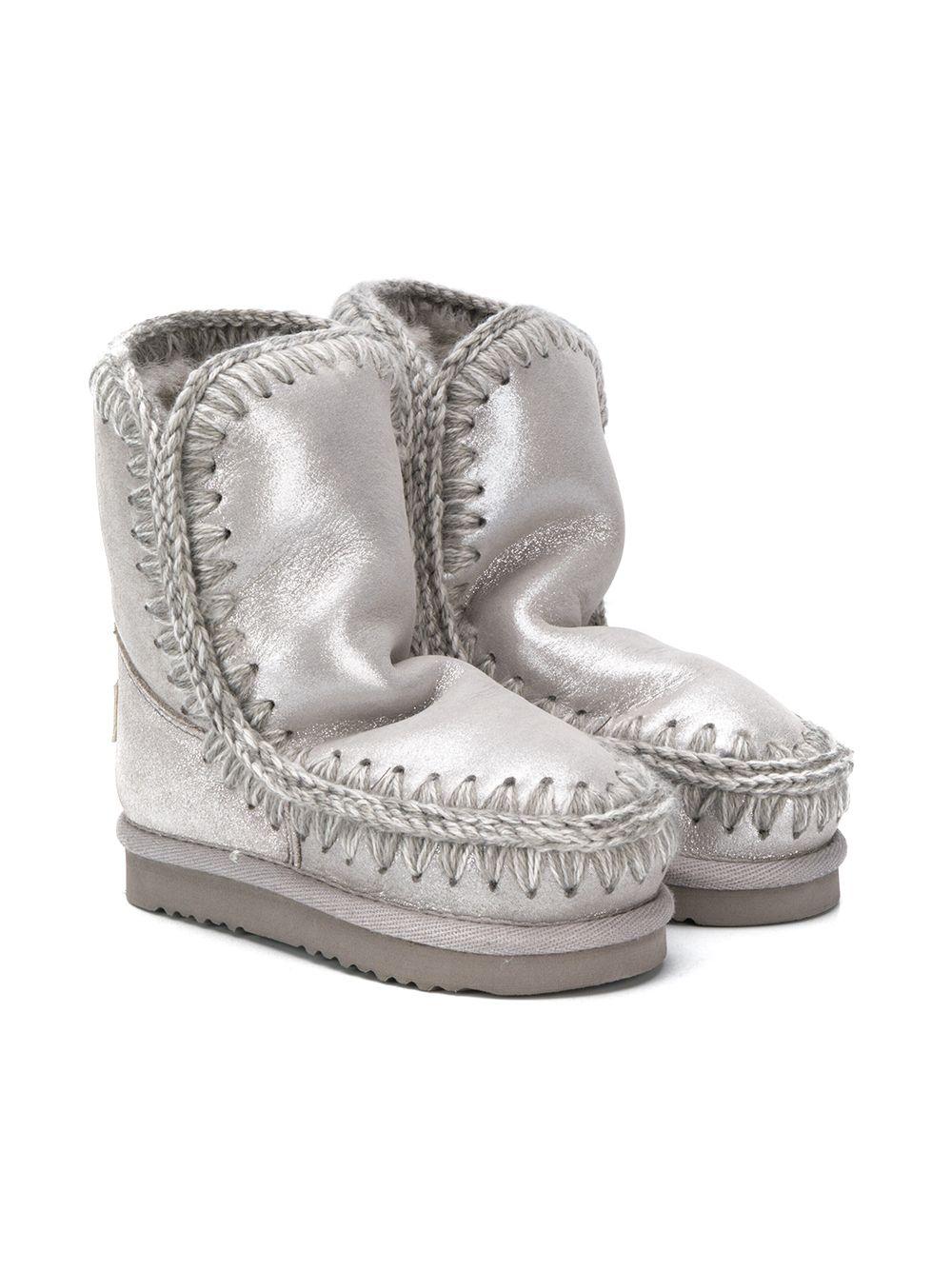 Stivaletti Eskimo per bambina Mou Kids argento con suola piatta – Accessorio premium elegante