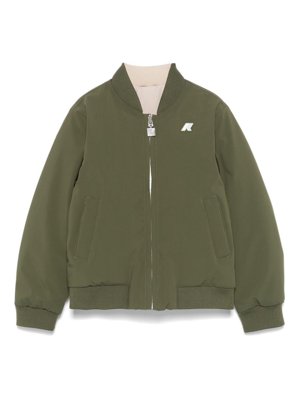 Bomber reversibile verde per bambino Aorelian K-Way Kids – Accessorio premium elegante