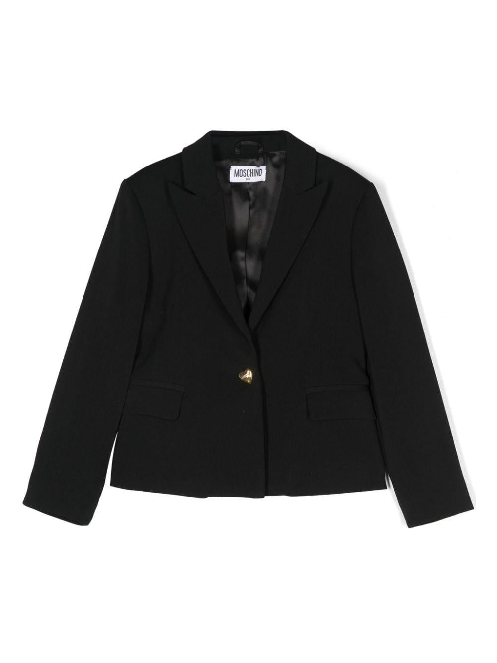 Blazer per bambina Moschino Kids nero modello monopetto – Accessorio premium elegante