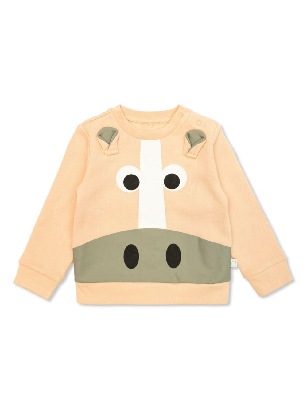 Felpa rosa per neonata con grafica Horse Stella McCartney Kids – Accessorio premium elegante