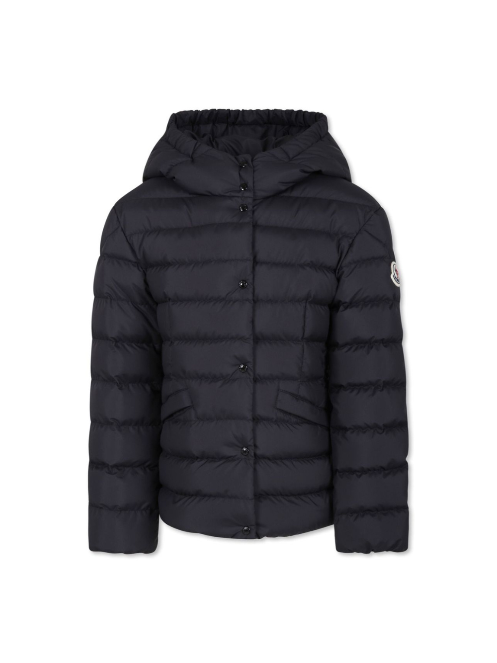Piumino Egisto trapuntato per bambina Moncler Enfant nero con cappuccio – Accessorio premium elegante