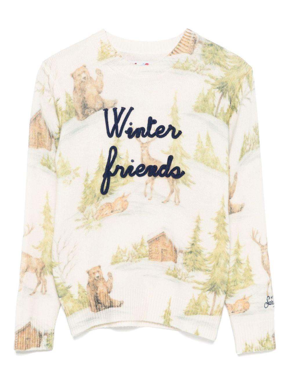 Maglione Douglas per bambino MC2 Saint Barth Kids beige con scollo rotondo – Accessorio premium elegante