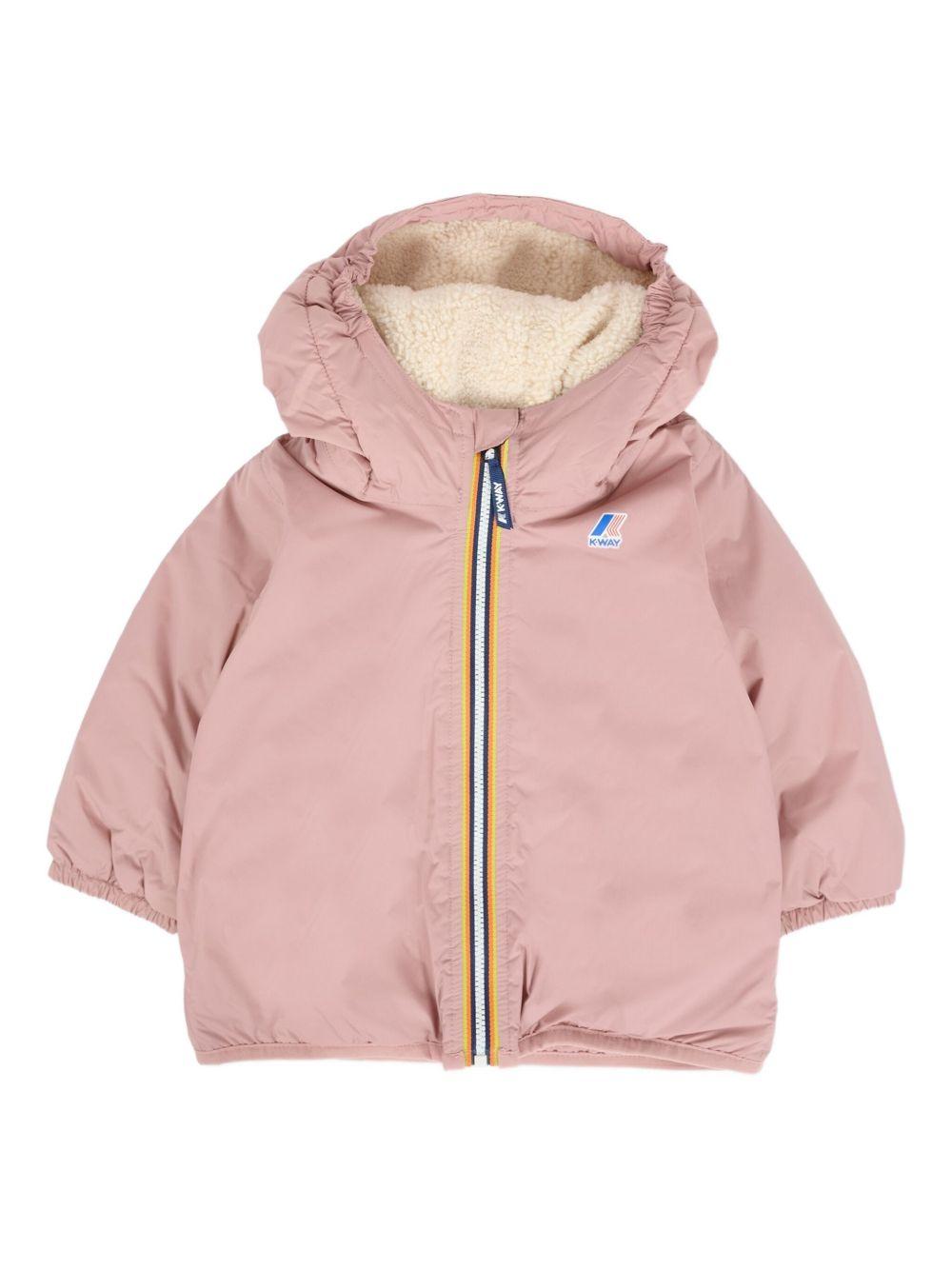 Piumino per neonata K Way Kids rosa con cappuccio – Accessorio premium elegante