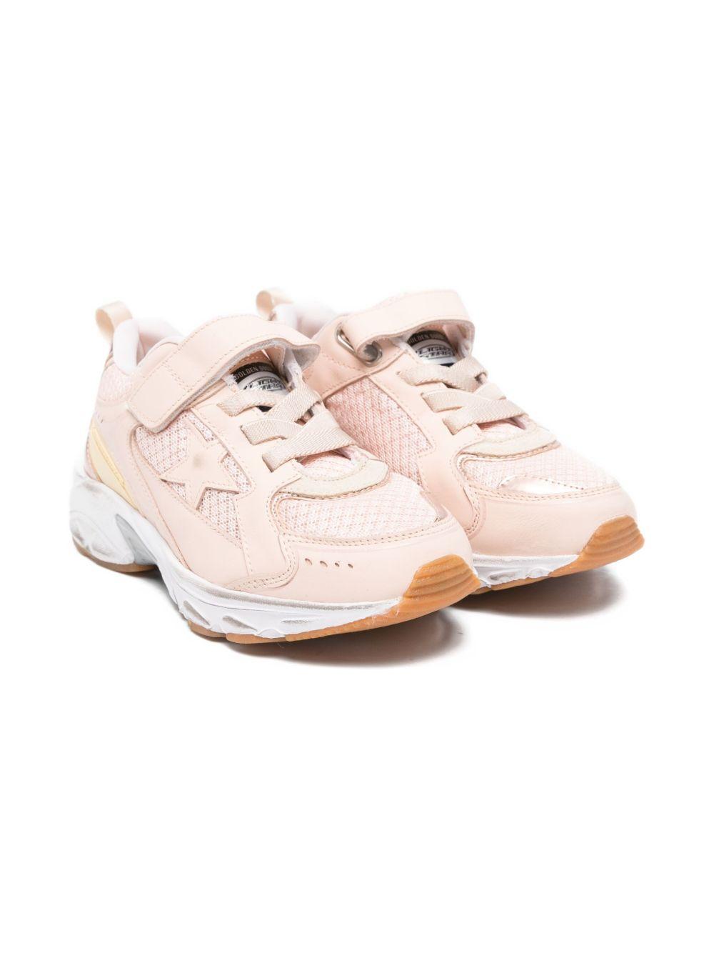 Sneakers per bambina Golden Goose Kids rosa con decorazione a stella