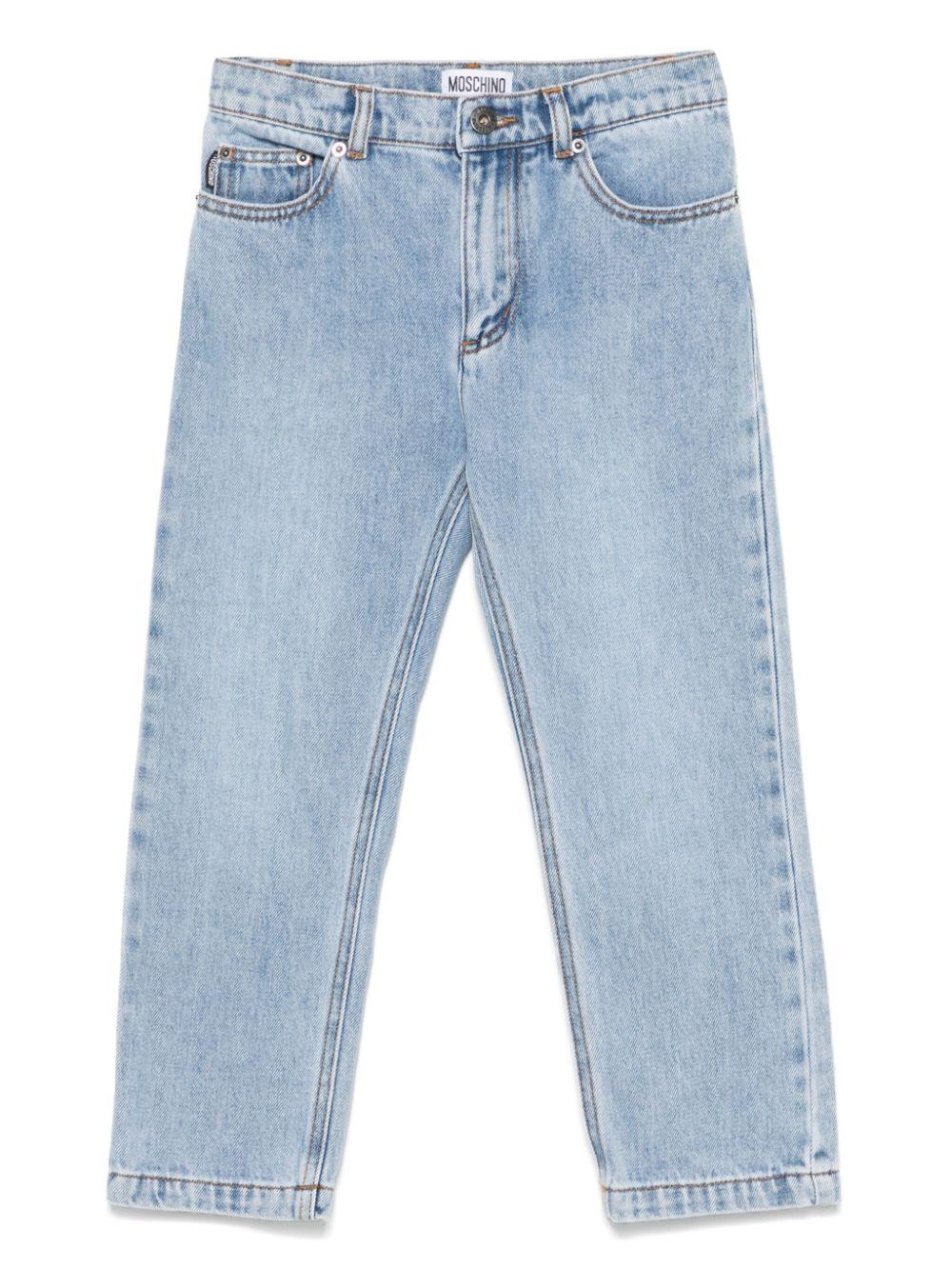 Jeans slim per bambino Moschino kids denim con vita media – Accessorio premium elegante