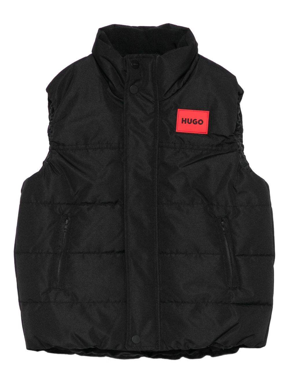 Gilet per bambino Hugo Kids nero con design trapuntato – Accessorio premium elegante