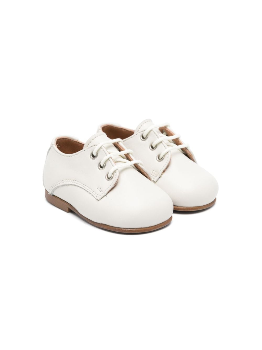 Scarpe primi passi per neonato Eli1957 beige con lacci – Accessorio premium elegante