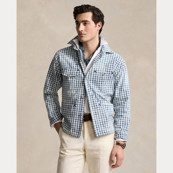 INDIGO PLAID OVERSHIRT – Accessorio premium elegante