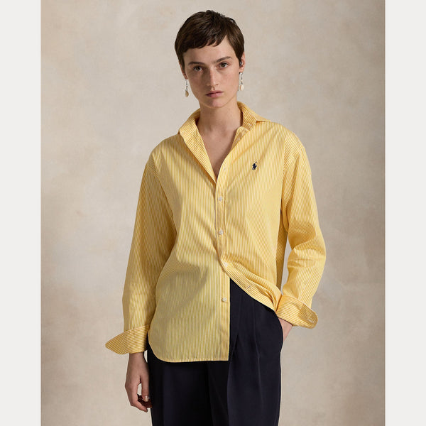 RELAXED FIT STRIPED COTTON SHIRT – Accessorio premium elegante