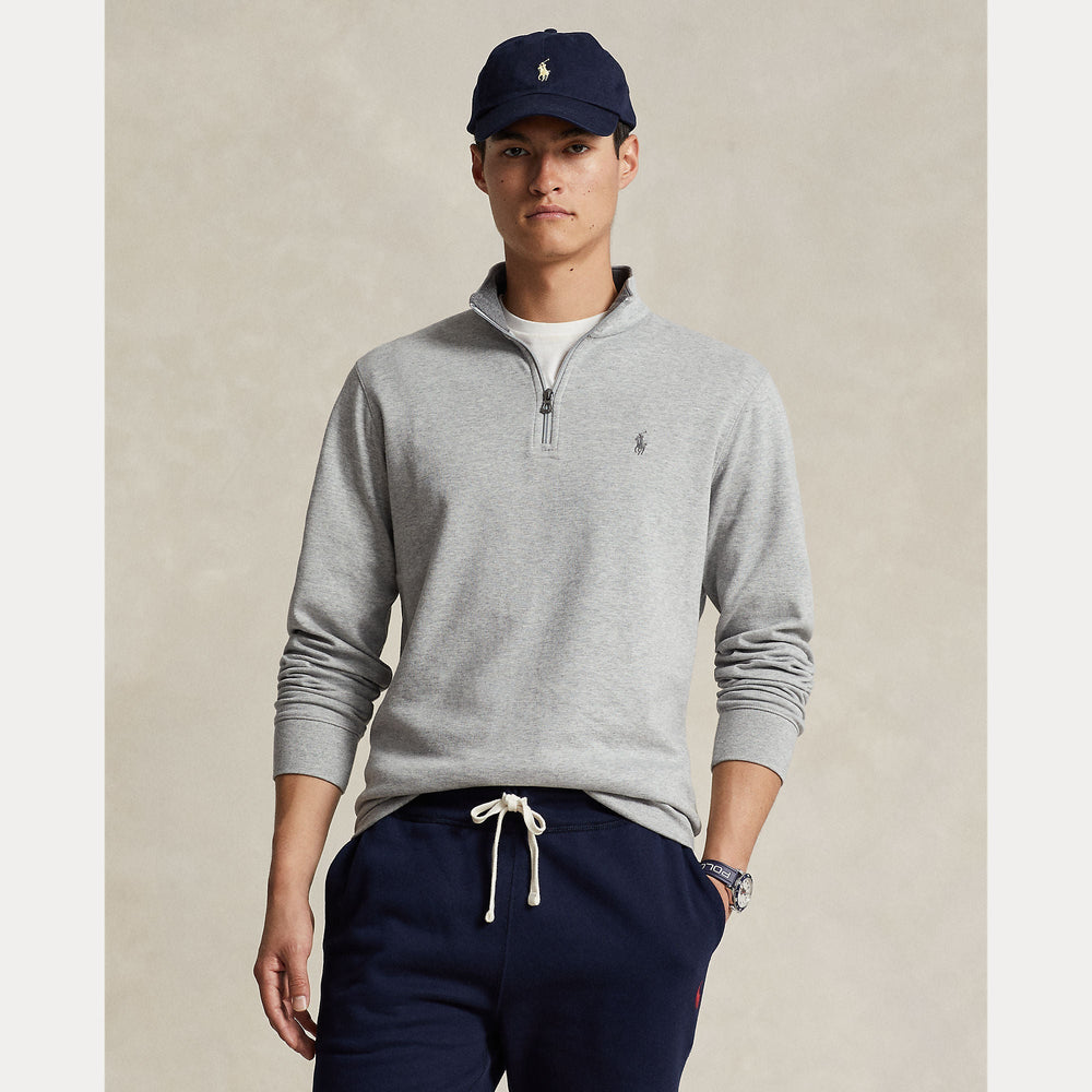 LUXURY JERSEY QUARTER-ZIP PULLOVER – Accessorio premium elegante
