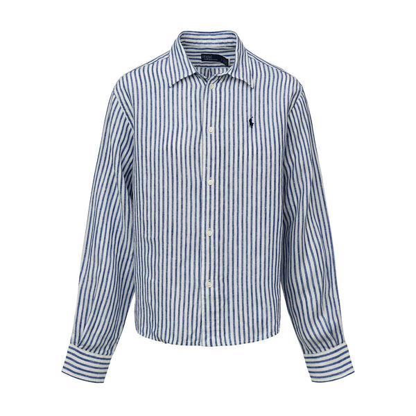 WIDE CROPPED GINGHAM LINEN SHIRT – Accessorio premium elegante
