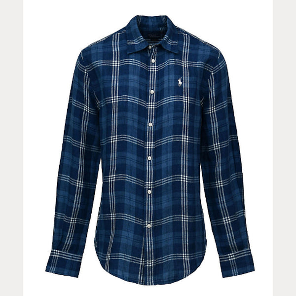 CLASSIC FIT PLAID LINEN SHIRT – Accessorio premium elegante
