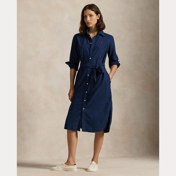 COTTON OXFORD BELTED SHIRTDRESS – Accessorio premium elegante