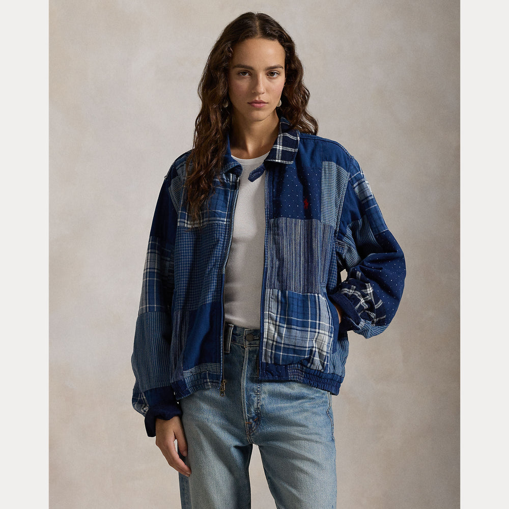 PATCHWORK COTTON-LINEN WINDBREAKER – Accessorio premium elegante