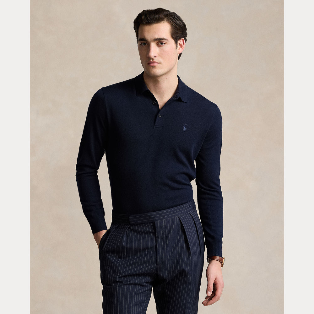 WOOL POLO-COLLAR SWEATER – Accessorio premium elegante