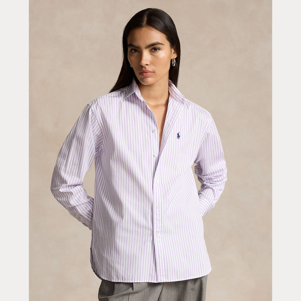 RELAXED FIT STRIPED COTTON SHIRT – Accessorio premium elegante