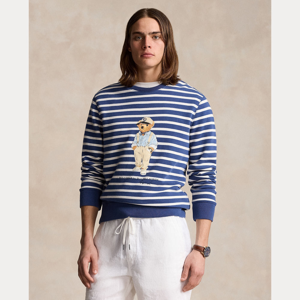 POLO BEAR STRIPED FLEECE SWEATSHIRT – Accessorio premium elegante