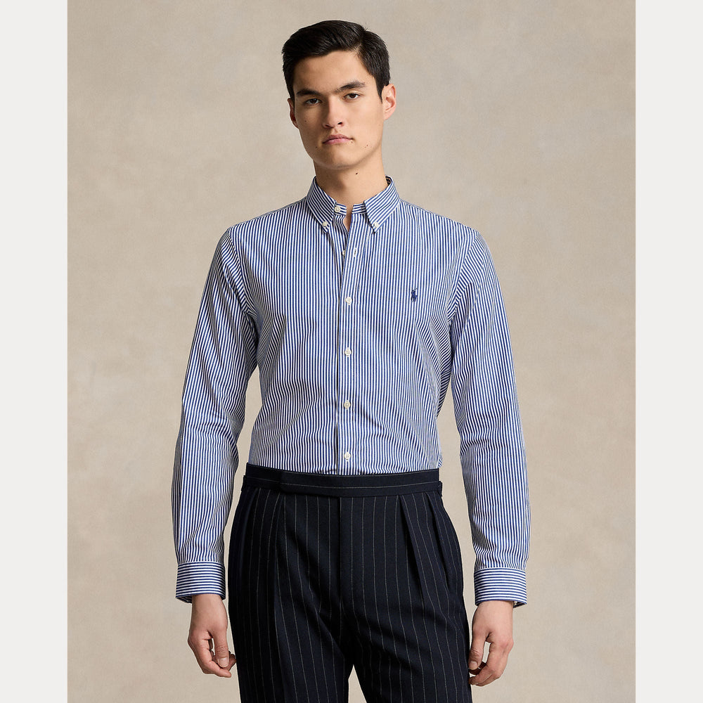 CUSTOM FIT STRETCH POPLIN SHIRT – Accessorio premium elegante