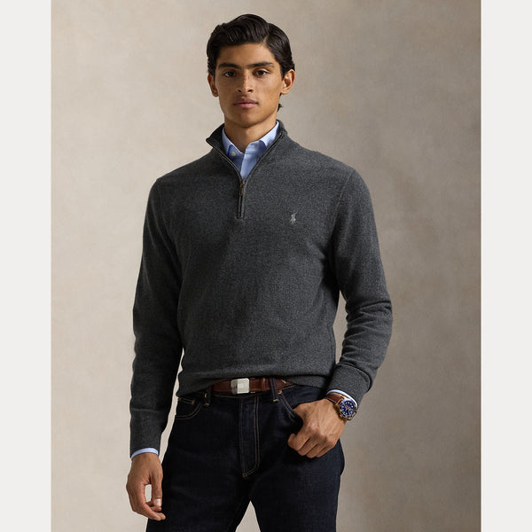 WOOL QUARTER-ZIP SWEATER – Accessorio premium elegante