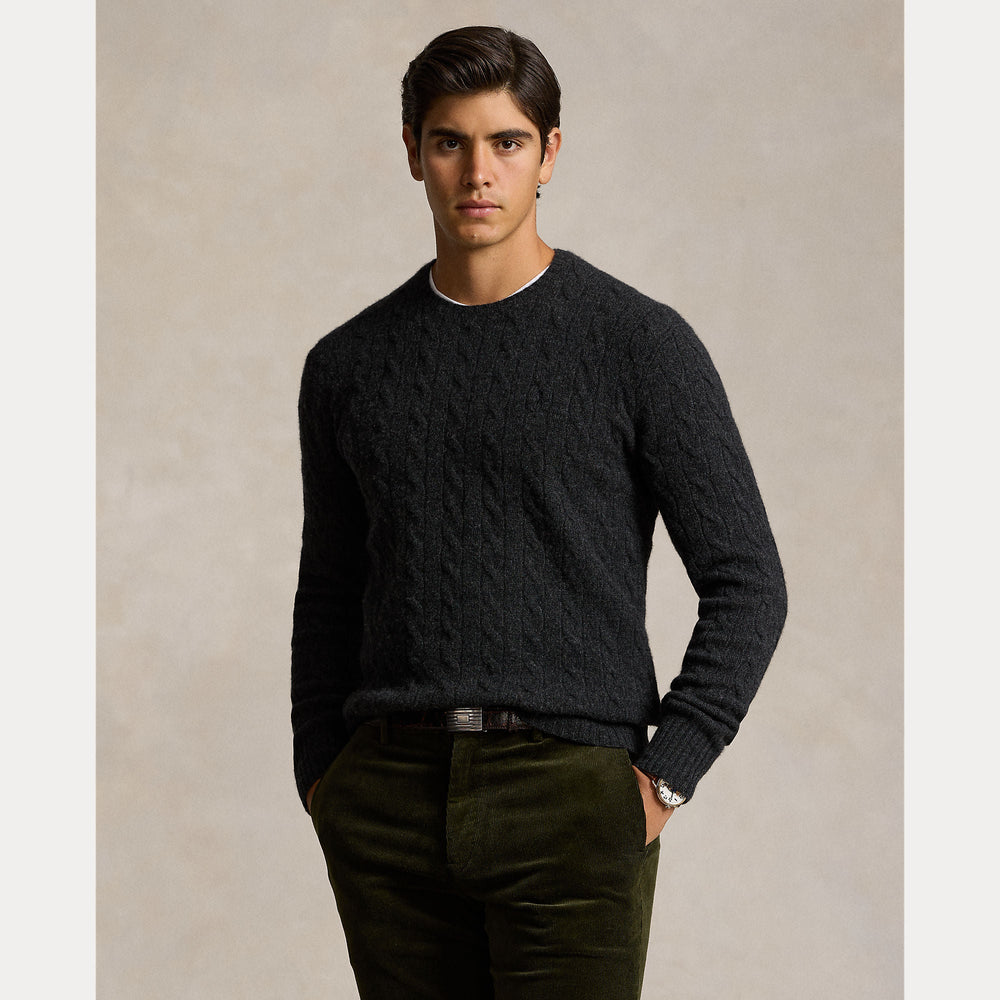 CABLE-KNIT WOOL-CASHMERE SWEATER – Accessorio premium elegante