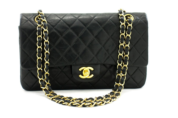CHANEL 2.55 Double Flap Medium Chain Shoulder Bag Black Lambskin i51 – Accessorio premium elegante