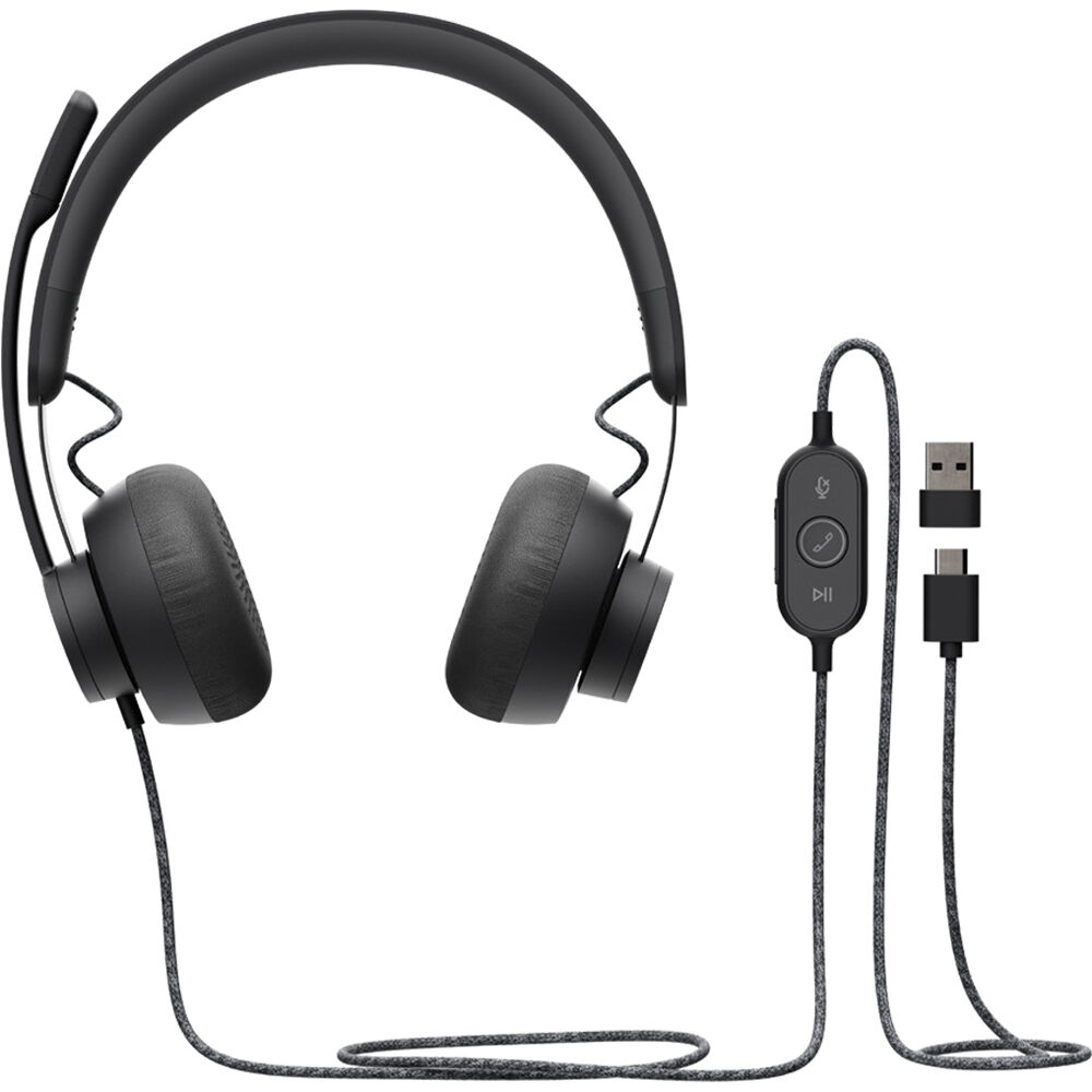 Logitech Zone Wired USB-C Over the Head Headset (Microsoft Certified) – Accessorio premium elegante