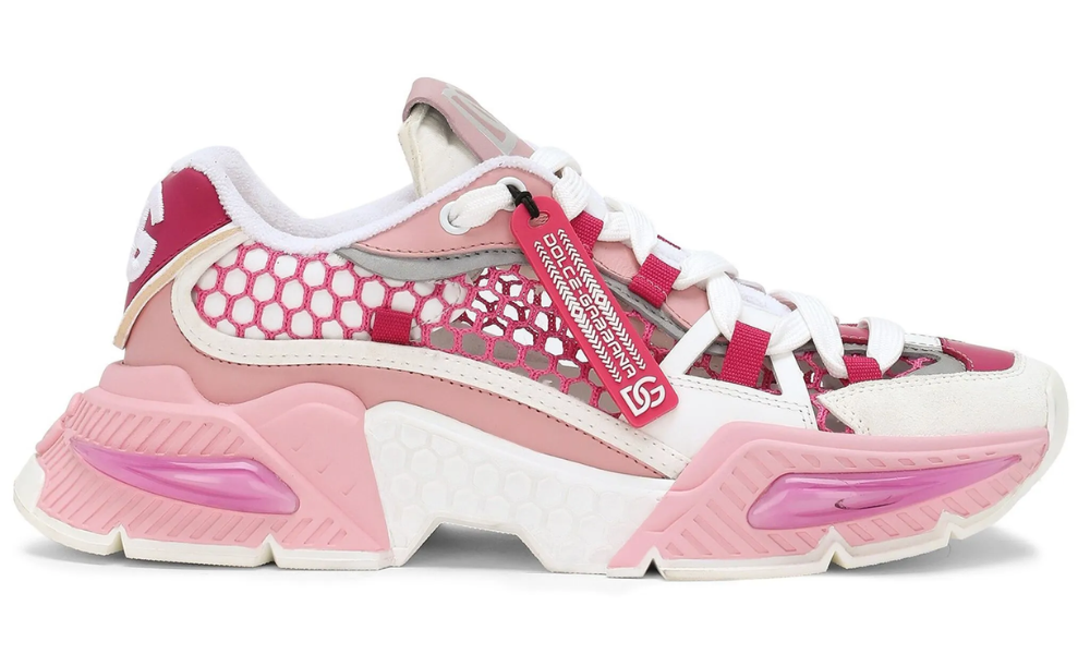 Dolce & Gabbana Airmaster Chunky Mesh "Blush Pink/White" – Accessorio premium elegante