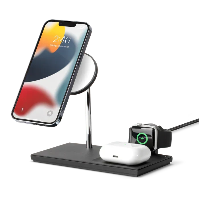Native Union Snap 3-in-1 Wireless Charger Black – Accessorio premium elegante