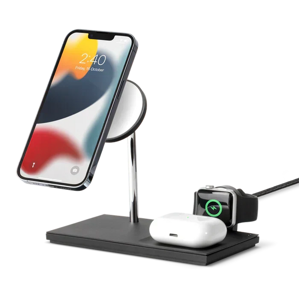 Native Union Snap 3-in-1 Wireless Charger Black – Accessorio premium elegante