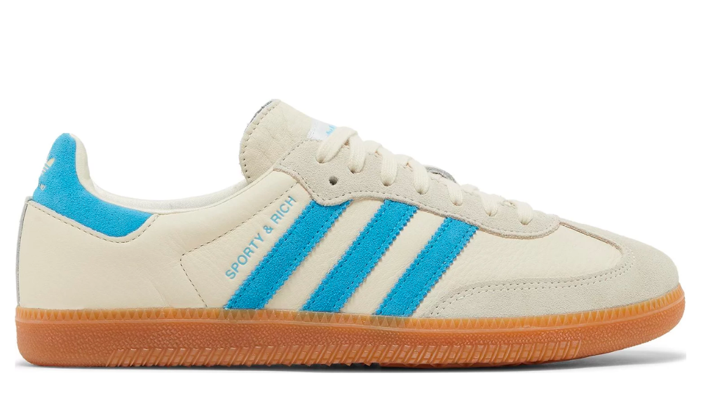 Sporty & Rich x Adidas Samba OG 'Cream Blue' – Accessorio premium elegante