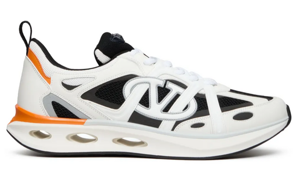 Valentino Garavani VLogo Easyjog leather "White/Black/Orange" – Accessorio premium elegante