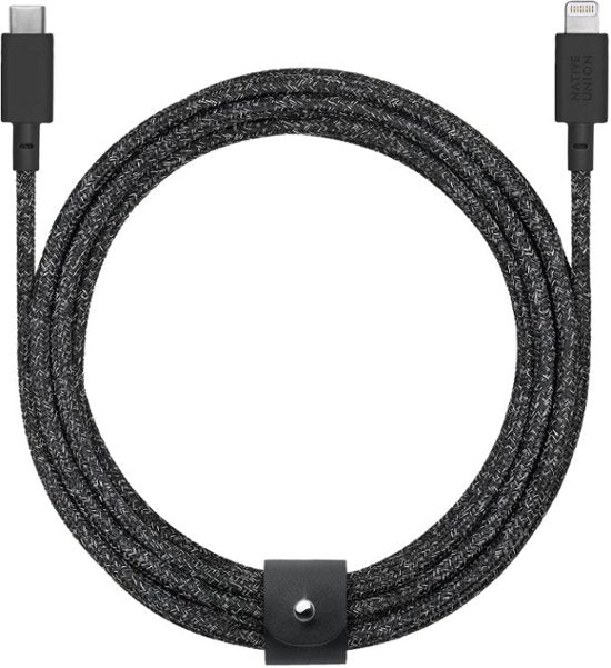 Native Union Belt Cable Ultra Strength USB-C to Lightning Cable 3 Meter - Cosmos/Black – Accessorio premium elegante