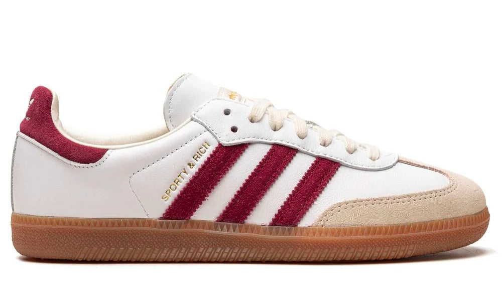 Sporty & Rich x Adidas Samba OG 'White Core Burgundy' – Accessorio premium elegante