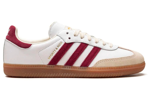 Sporty & Rich x Adidas Samba OG 'White Core Burgundy' – Accessorio premium elegante