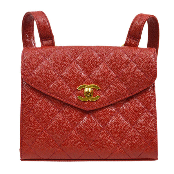 CHANEL 1991-1994 Red Caviar Shoulder Bag – Accessorio premium elegante