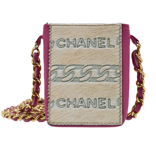 CHANEL 2001 Shoulder Bag Mini Pink Pony Fur – Accessorio premium elegante