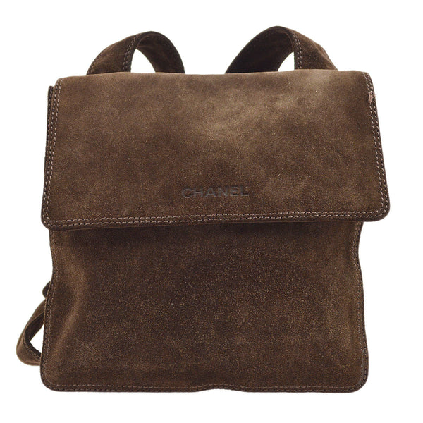 CHANEL 1997-1999 Brown Suede Logo Shoulder Bag – Accessorio premium elegante