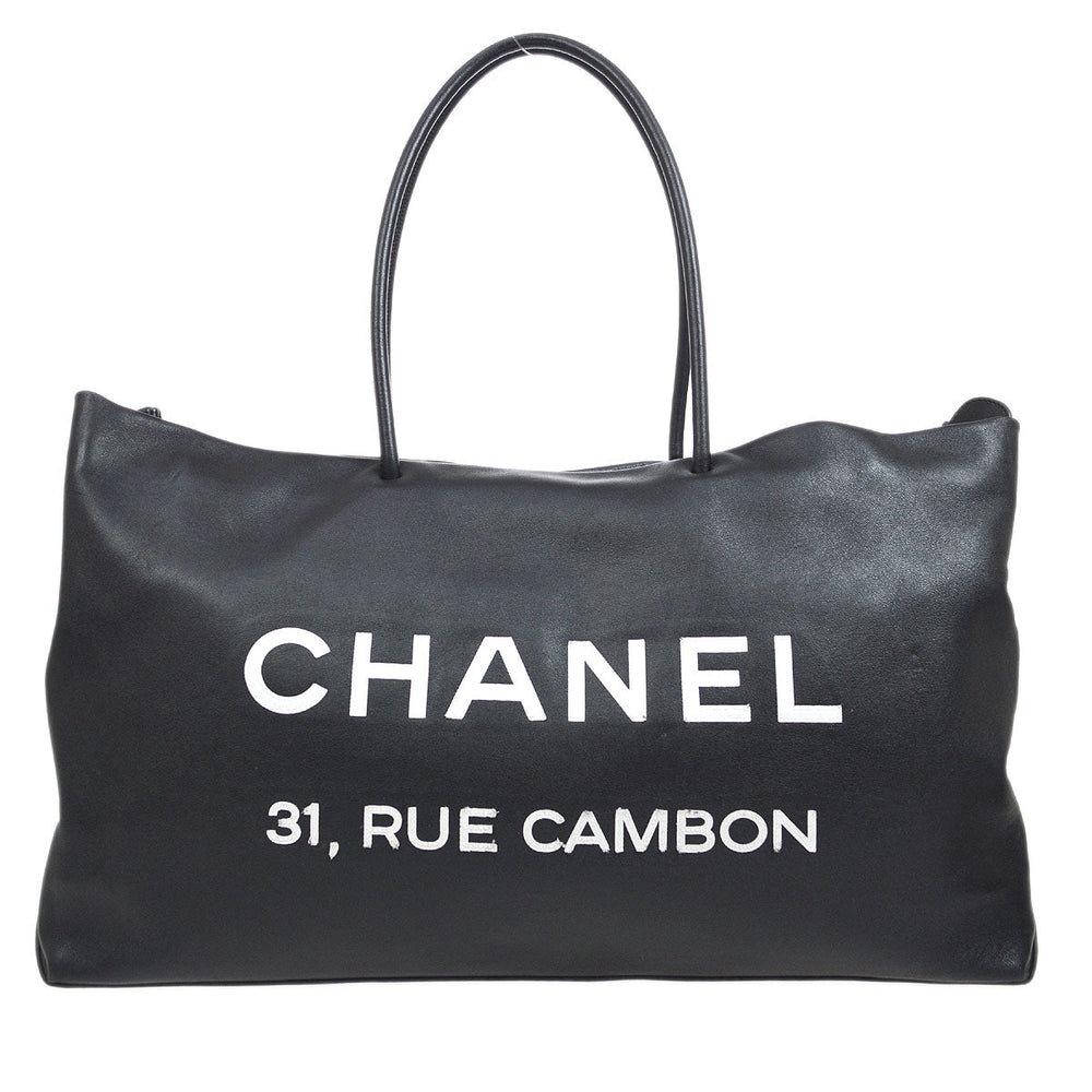 CHANEL 2008-2009 Essential Tote Black Calfskin – Accessorio premium elegante