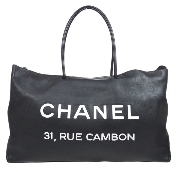 CHANEL 2008-2009 Essential Tote Black Calfskin – Accessorio premium elegante