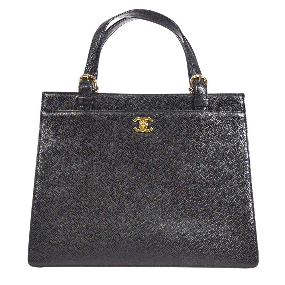 CHANEL 1997-1999 Pocket Tote Black Caviar – Accessorio premium elegante