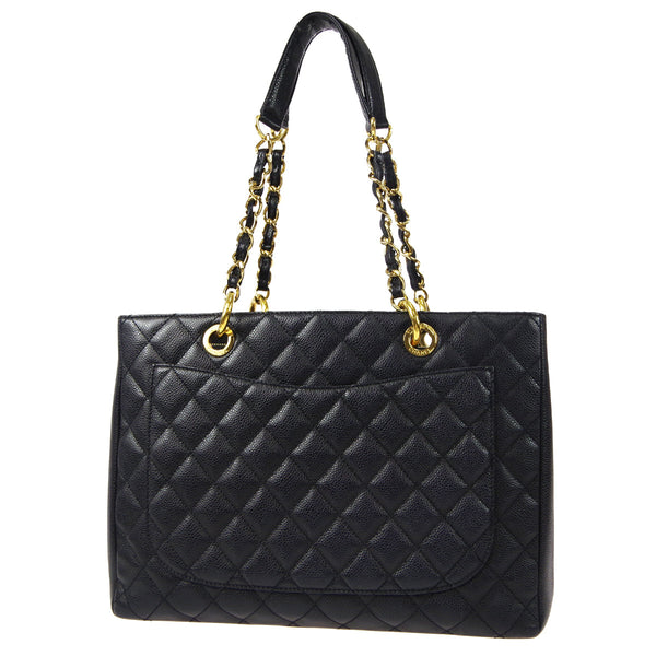 CHANEL 2009-2010 Grand Shopping Tote GST Black Caviar – Accessorio premium elegante
